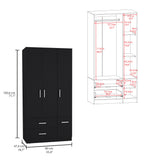 Closet Sebree Wengue 90x180.6cm con Dos Cajones - Closets | Bylmo