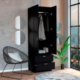 Closet Vicco Wengue 59.2x195cm con Dos Cajones - Closets | Bylmo