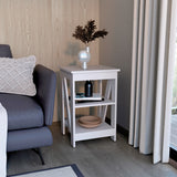 Mesa Auxiliar Taylor Blanco 40x60.6cm Rectangular con Patas - Mesas Auxiliares | Bylmo
