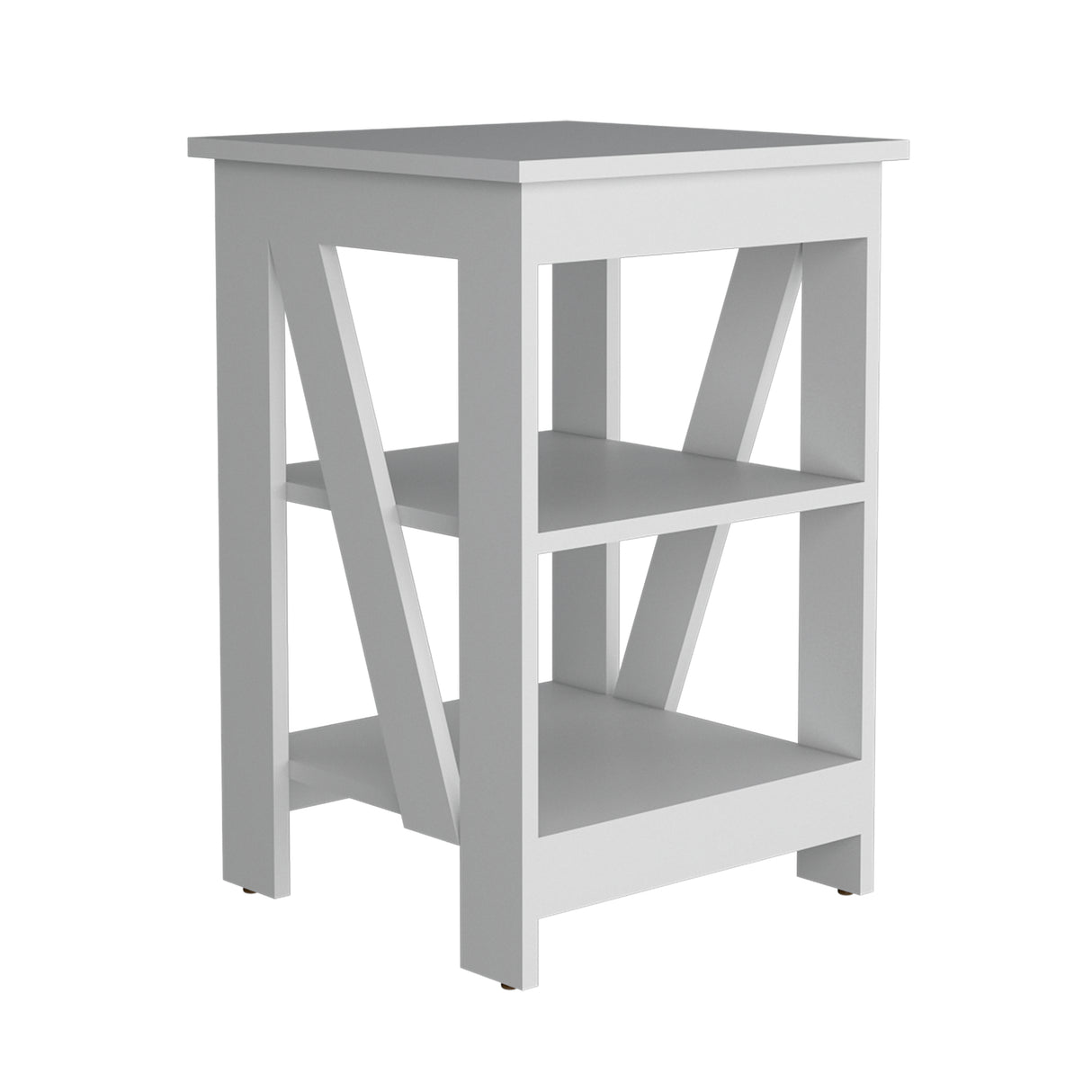 Mesa Auxiliar Taylor Blanco 40x60.6cm Rectangular con Patas - Mesas Auxiliares | Bylmo