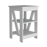 Mesa Auxiliar Taylor Blanco 40x60.6cm Rectangular con Patas - Mesas Auxiliares | Bylmo