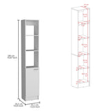 Armario de Baño Parks Blanco 33.1x180.6cm de Piso con Tres Entrepaños - Muebles para Baño | Bylmo