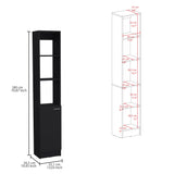 Armario de Baño Parks Wengue 33.1x180.6cm de Piso con Tres Entrepaños - Muebles para Baño | Bylmo