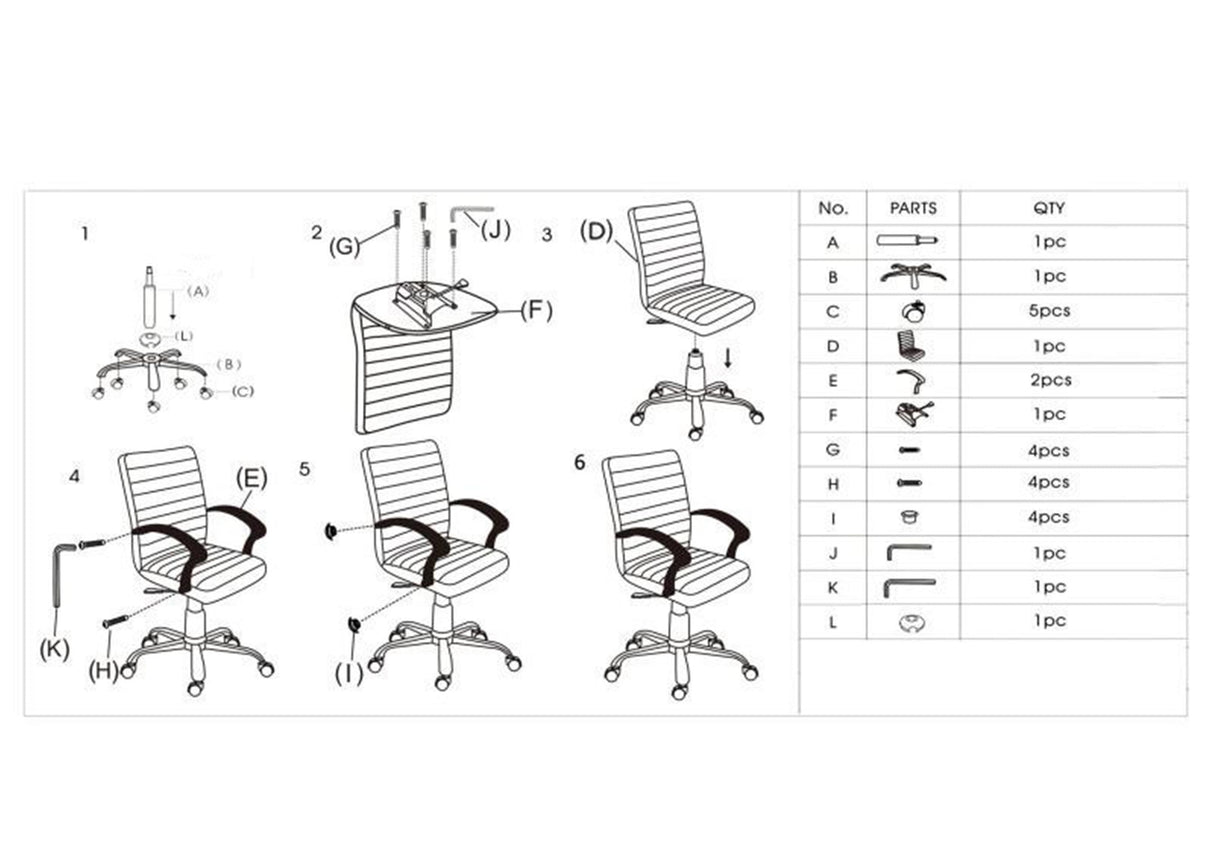 Silla de Oficina X 59B Negra 59x92cm con Apoya Brazos - Sillas de Oficina | Bylmo