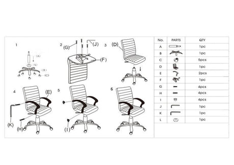 Silla de Oficina X 59B Negra 59x92cm con Apoya Brazos - Sillas de Oficina | Bylmo