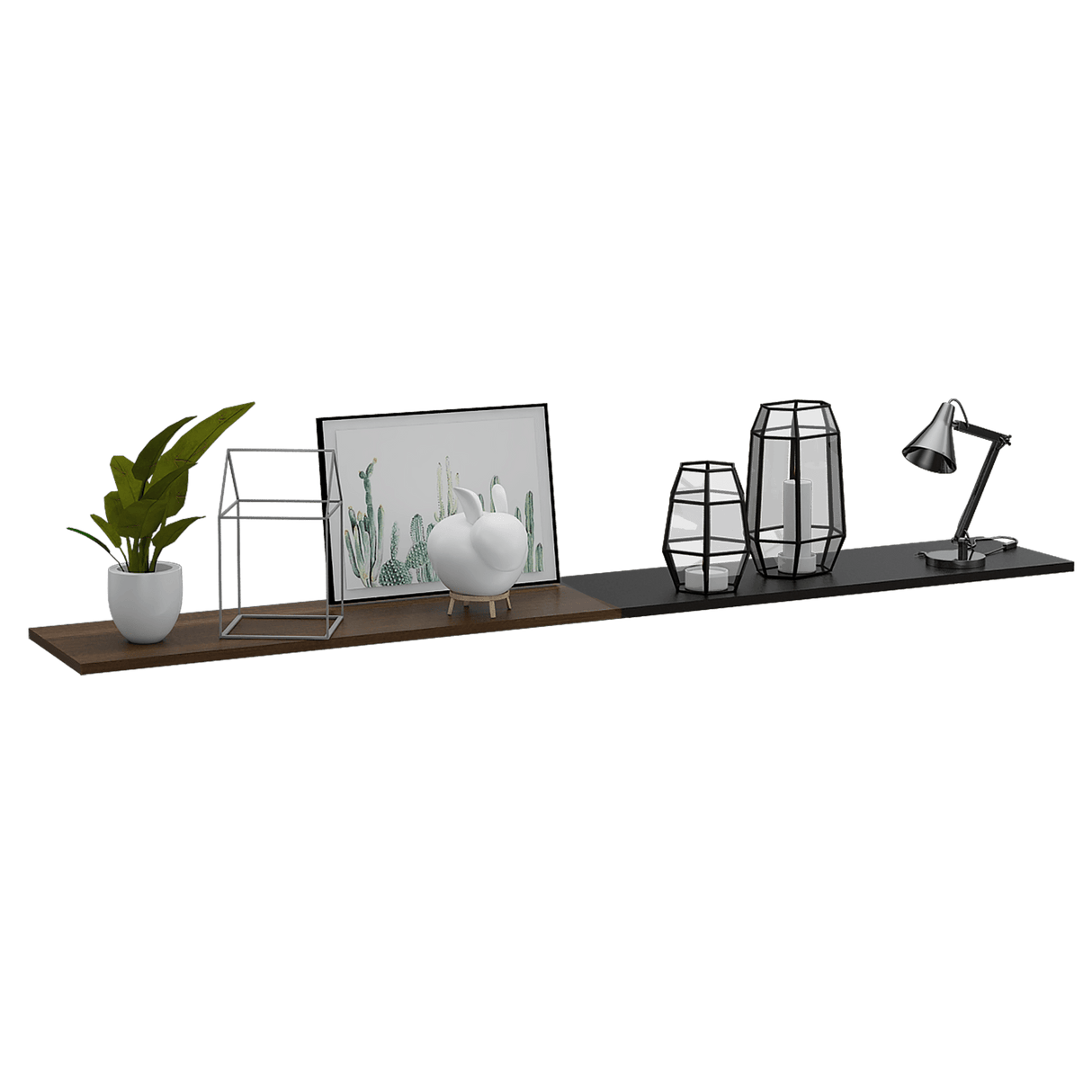 Repisa Wall Z Classic Caramelo 160x1.5cm con Dos Entrepaños - Repisas y Percheros | Bylmo