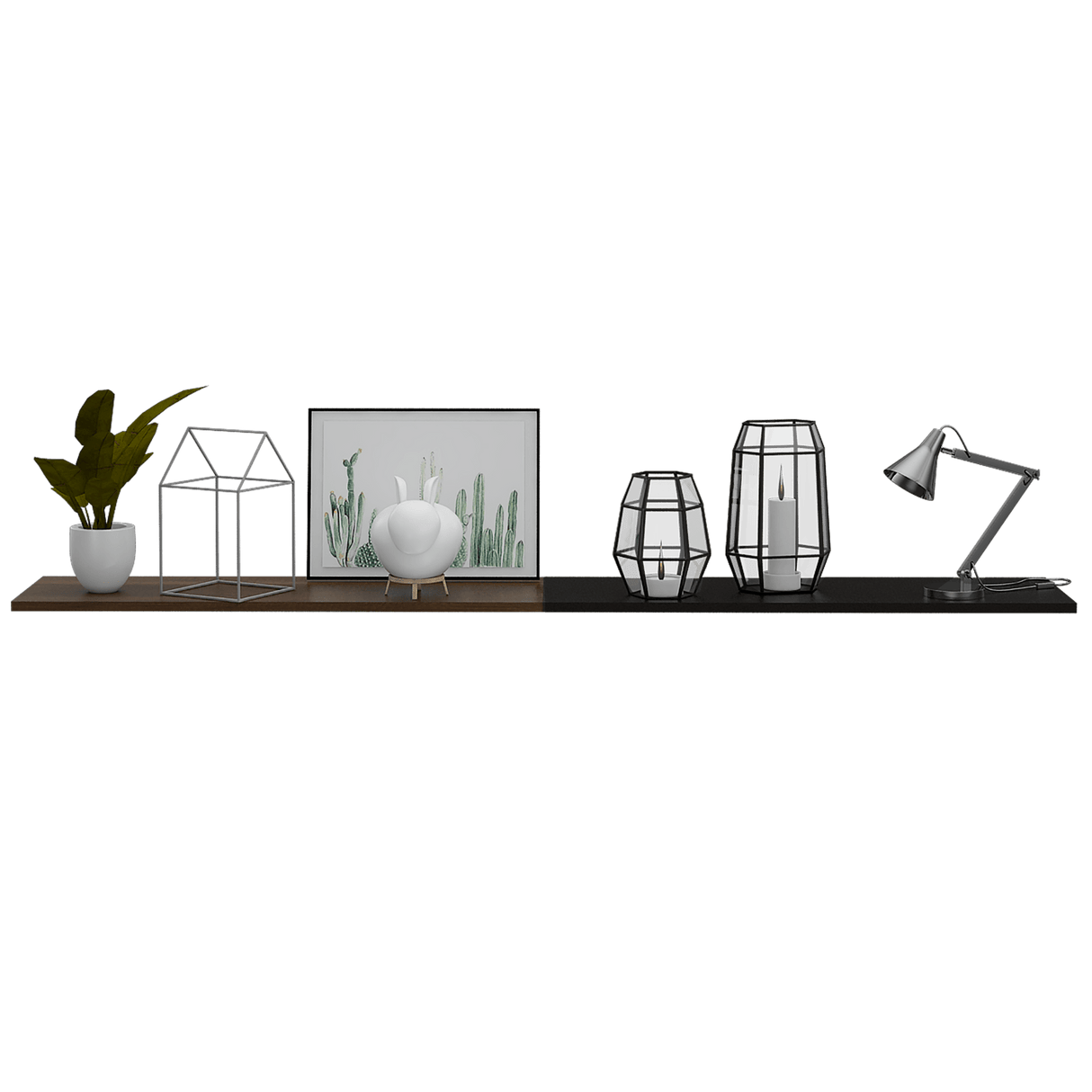 Repisa Wall Z Classic Caramelo 160x1.5cm con Dos Entrepaños - Repisas y Percheros | Bylmo