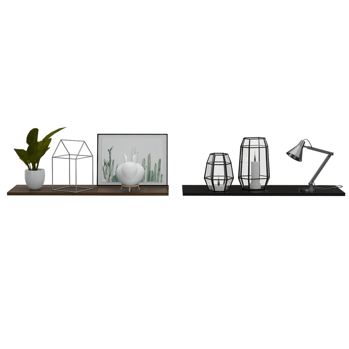 Repisa Wall Z Classic Caramelo 160x1.5cm con Dos Entrepaños - Repisas y Percheros | Bylmo
