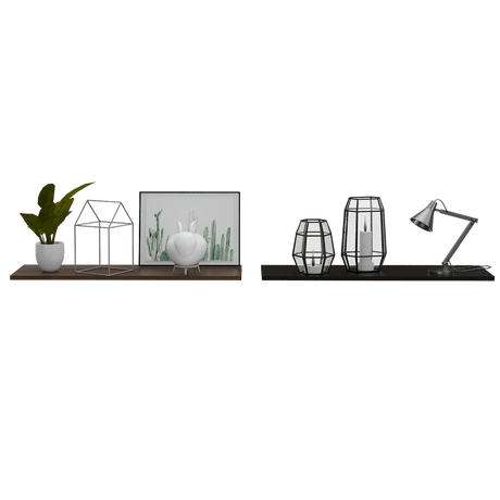 Repisa Wall Z Classic Caramelo 160x1.5cm con Dos Entrepaños - Repisas y Percheros | Bylmo