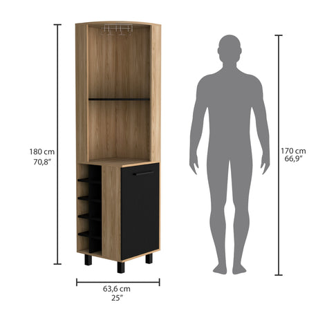 Bar Esquinero Kaia Fresno Europeo 45x180cm con Patas - Bares | Bylmo