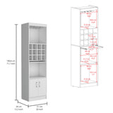 Bar Alto Kevil Blanco 51x180.6cm de Piso - Bares | Bylmo