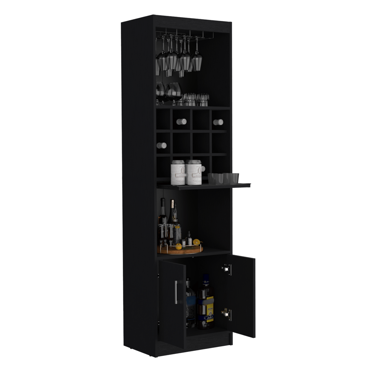 Bar Alto Kevil Wengue 51x180.6cm de Piso - Bares | Bylmo