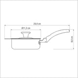 Olla Turim Plomo 11.3x8cm Antiadherente de 0.3 Litros - Ollas y Sartenes | Bylmo