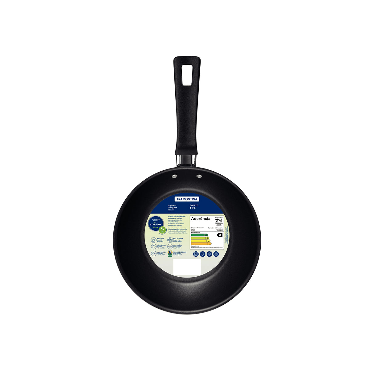 Sarten Loreto Negro 17x7.5cm Antiadherente de 0.4 Litros - Ollas y Sartenes | Bylmo