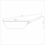 Wok Loreto Grafito 29.5x14cm Antiadherente de 3.6 Litros - Ollas y Sartenes | Bylmo
