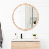 Espejo Ary 80x80cm Redondo Con Marco en Madera - Espejos Decorativos | Bylmo