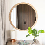 Espejo Ary 80x80cm Redondo Con Marco en Madera - Espejos Decorativos | Bylmo