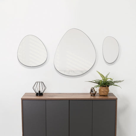 Set de 3 Espejos Gocce 50x60cm Ovalado Sin Marco - Espejos Decorativos | Bylmo