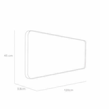Espejo Loky 45x120cm Rectangular Con Marco Metálico - Espejos Decorativos | Bylmo