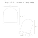 Espejo Noruega 25x18cm Rectangular Con Base En Madera - Espejos Decorativos | Bylmo