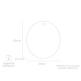 Espejo Terra 25x25cm Redondo Sin Marco - Espejos Decorativos | Bylmo