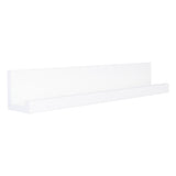 Repisa Julia Blanco 10x60cm en Forma de J - Repisas y Percheros | Bylmo