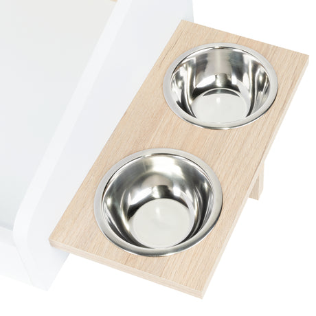 Combo Cama y Comedero para Mascota Sammy Cafe 90x25cm Para Gatos Medianos - Muebles para Mascotas | Bylmo