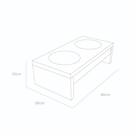 Comedero Laica Cafe 40x12cm Para Gatos Medianos - Muebles para Mascotas | Bylmo