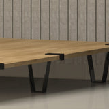 Base Cama Rebecca Madera Clara Natural 160x197cm Para Colchón Queen 160 X 190 Cm - Camas | Bylmo