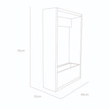 Matera Leyla Blanco 70x12cm Rectangular Tradicional de Piso - Materas y Macetas | Bylmo