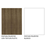 Cocina Integral Emilly Pop Marron y Blanco 229x186cm con Mesón de Madera - Cocinas | Bylmo