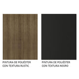 Cocina Integral Emilly Fit Marron y Negro 229x201cm con Mesón de Madera - Cocinas | Bylmo