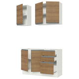 Cocina Integral Glamy Marron 120x225cm sin Mesón - Cocinas | Bylmo