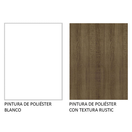 Cocina Integral Glamy Blanco y Marron 150x225cm sin Mesón - Cocinas | Bylmo