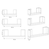 Set de 3 Repisas Eva Cafe Claro Irregular Flotantes de Diferentes Medidas - Repisas y Percheros | Bylmo