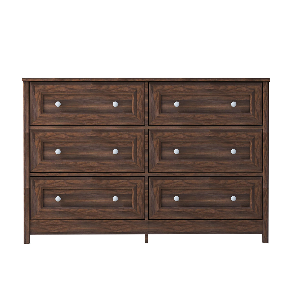 Cajonera Zaraza Marron 120x80cm con Seis Cajones - Cajoneras y Comodas | Bylmo