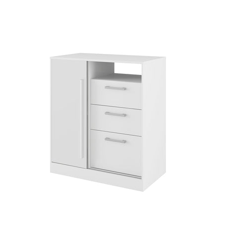 Cajonera Zaraza Blanco 80x92cm con Tres Cajones - Cajoneras y Comodas | Bylmo