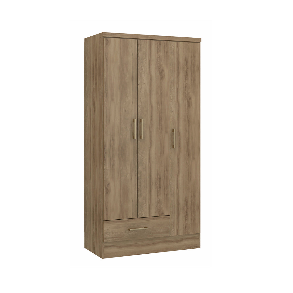 Closet Munari Noce 90x182cm Con Un Cajón y Dos Entrepaños - Closets | Bylmo
