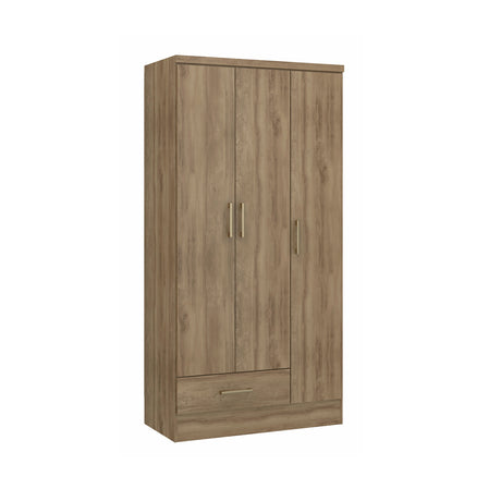 Closet Munari Noce 90x182cm Con Un Cajón y Dos Entrepaños - Closets | Bylmo