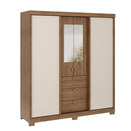 Closet Munari Freijo 180x200cm Con Tres Cajones Y Cuatro Entrepaños - Closets | Bylmo