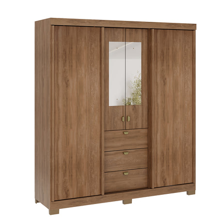 Closet Munari Freijo 180x200cm Con Tres Cajones Y Cuatro Entrepaños - Closets | Bylmo