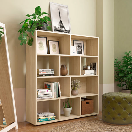 Biblioteca Book Cafe Claro 91x109cm Rectangular con 3 Entrepaños - Bibliotecas y Estanterías | Bylmo