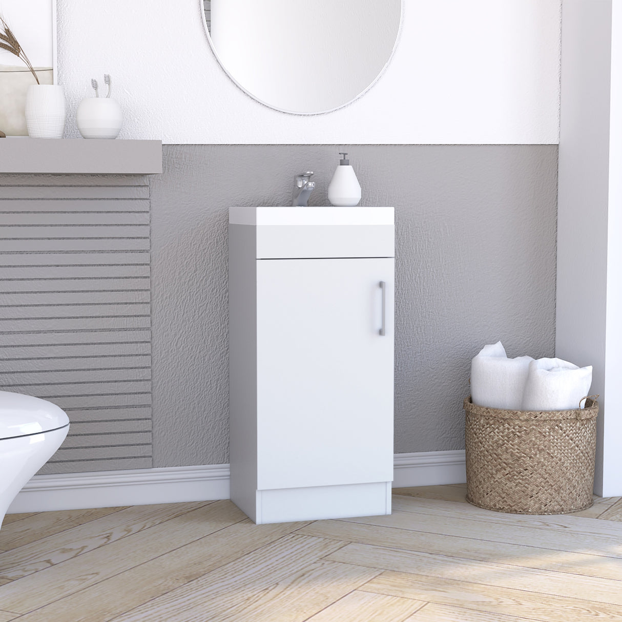 Mueble para Lavamanos Madrid Blanco 40x83cm Con Lavamanos - Muebles para Lavamanos | Bylmo