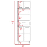 Módulo Microondas Caribe Blanco 62.1x200cm con Patas - Alacenas y Muebles Microondas | Bylmo