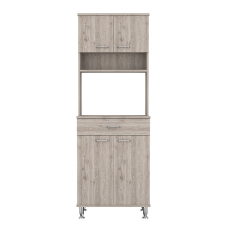 Alacena Della 60 Ceniza 60x169cm con Patas - Alacenas y Muebles Microondas | Bylmo