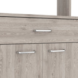 Alacena Della 60 Ceniza 60x169cm con Patas - Alacenas y Muebles Microondas | Bylmo