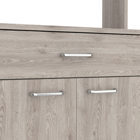 Alacena Della 60 Ceniza 60x169cm con Patas - Alacenas y Muebles Microondas | Bylmo