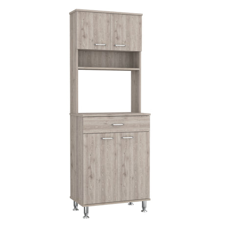 Alacena Della 60 Ceniza 60x169cm con Patas - Alacenas y Muebles Microondas | Bylmo