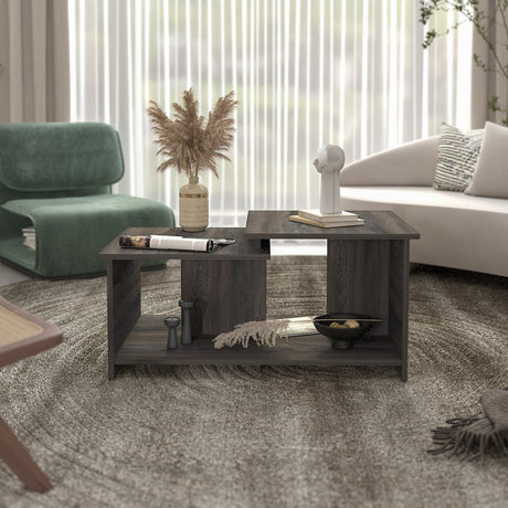 Mesa de Centro Wema Carbón 89.1x42cm En Escalera - Mesas de Centro | Bylmo
