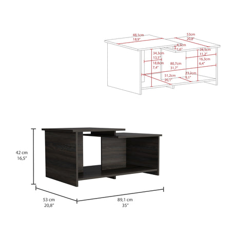 Mesa de Centro Wema Carbón 89.1x42cm En Escalera - Mesas de Centro | Bylmo